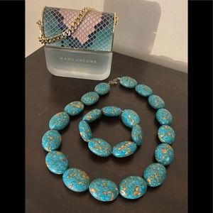 Vintage bracelet and necklace turquoise